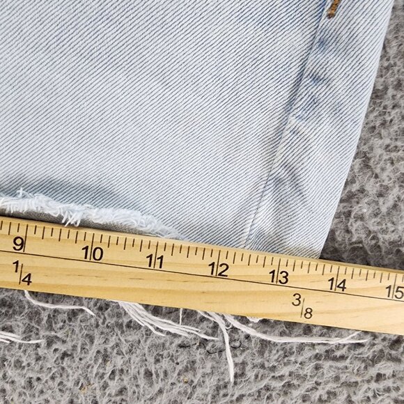 Madewell Shorts Womens 28 Light Wash Stretch High Rise Relaxed Denim Jean *GUC* - Picture 8 of 13